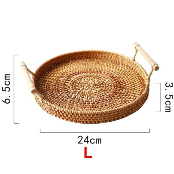 Wicker Rattan Tray - Picture 2 of 5